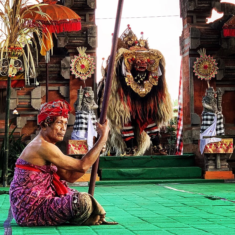 A Balinese Barong dance performance, presenting the conflict between Barong and Rangda.