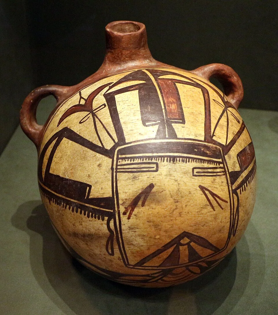 A Hopi vessel with a katsina head, dating to 1890, in the Cleveland Museum of Art.