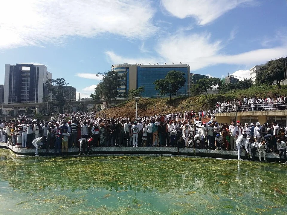 Participants in Irreecha, the Oromo thanksgiving festival.