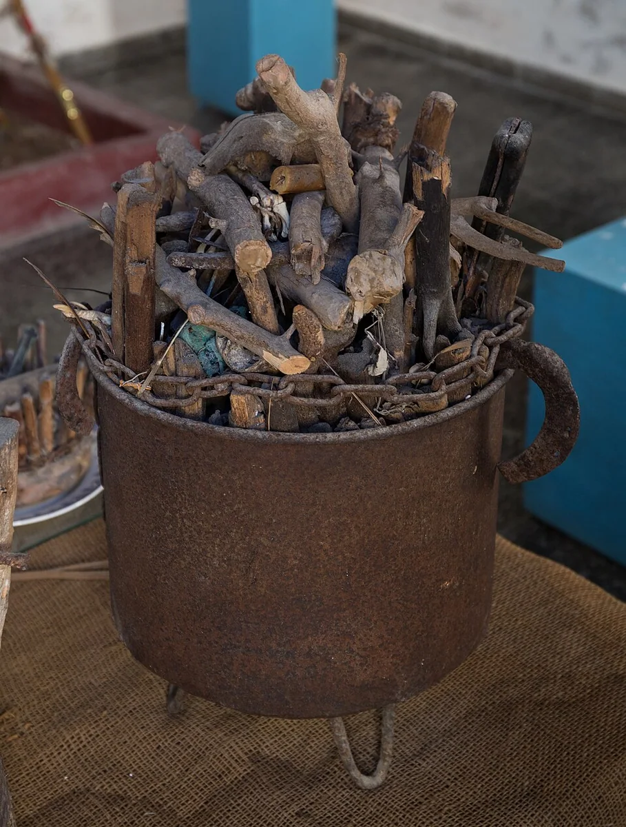 A nganga displayed at the municipal museum in Guanabacoa, Cuba.
