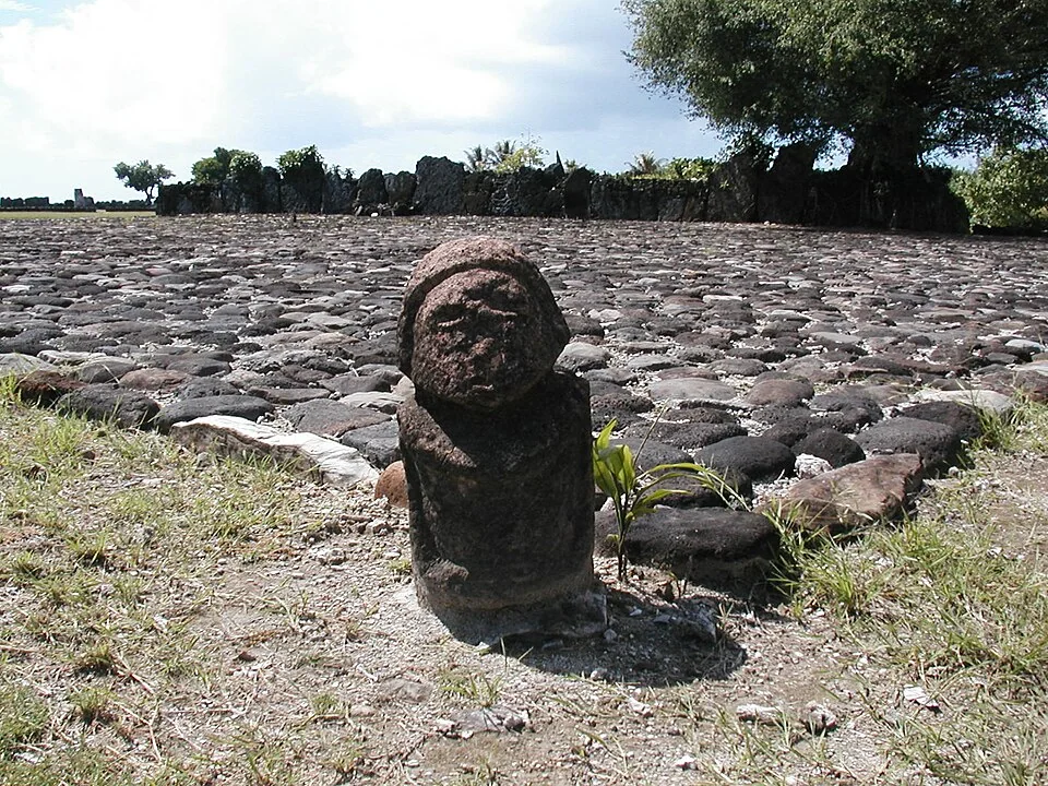 The marae of Taputapuātea on Raʻiatea, a major sacred site in eastern Polynesia.