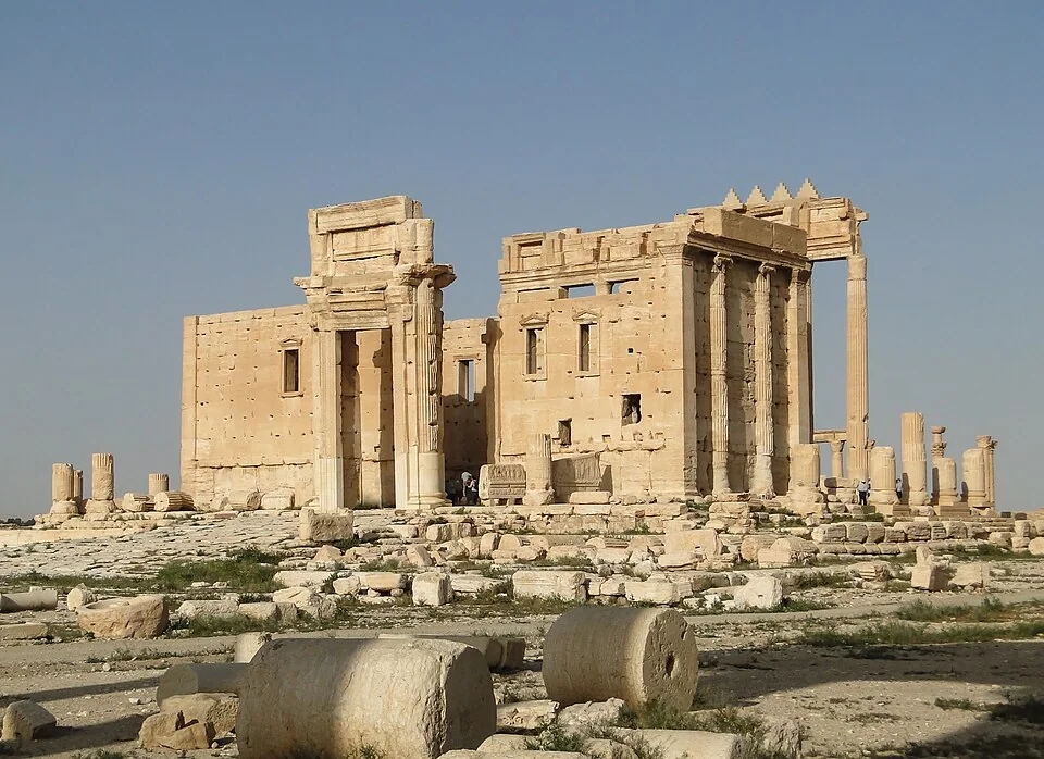 The Temple of Bel at Palmyra, Syria, photographed before its destruction in 2015.