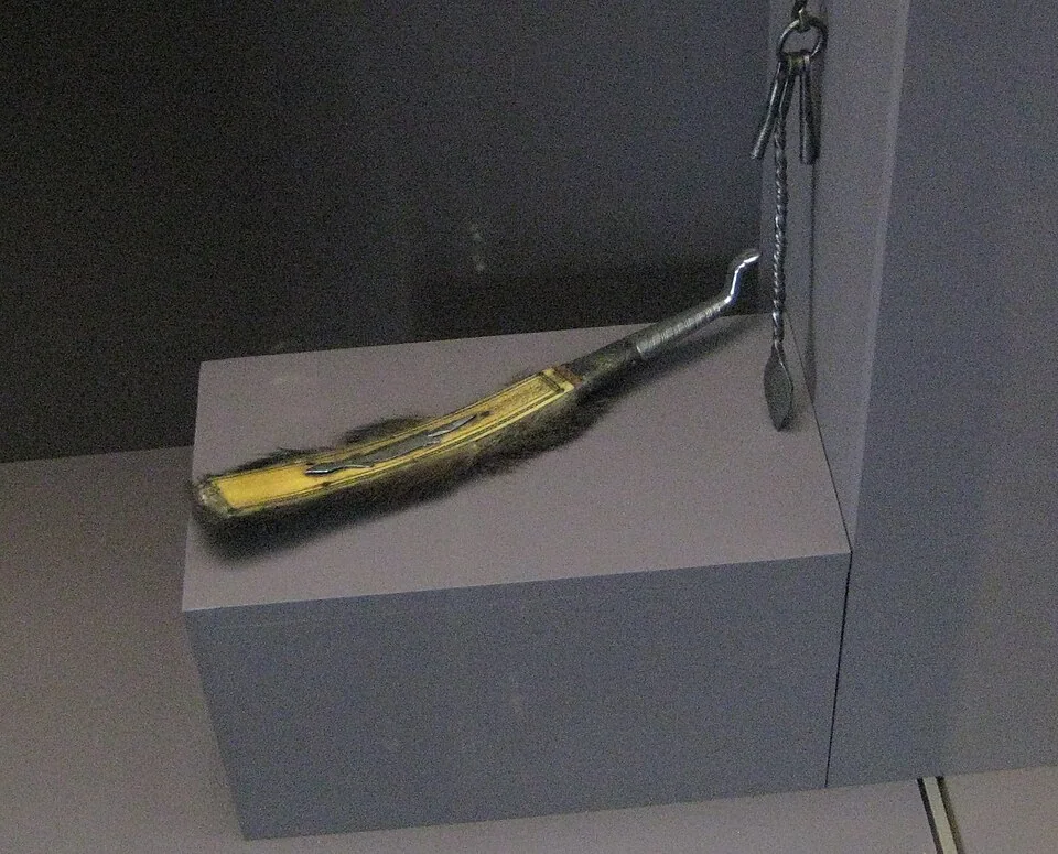 A beater for an Evenki shaman's drum in the Russian Museum of Ethnography, an example from Siberia's diverse ritual traditions.