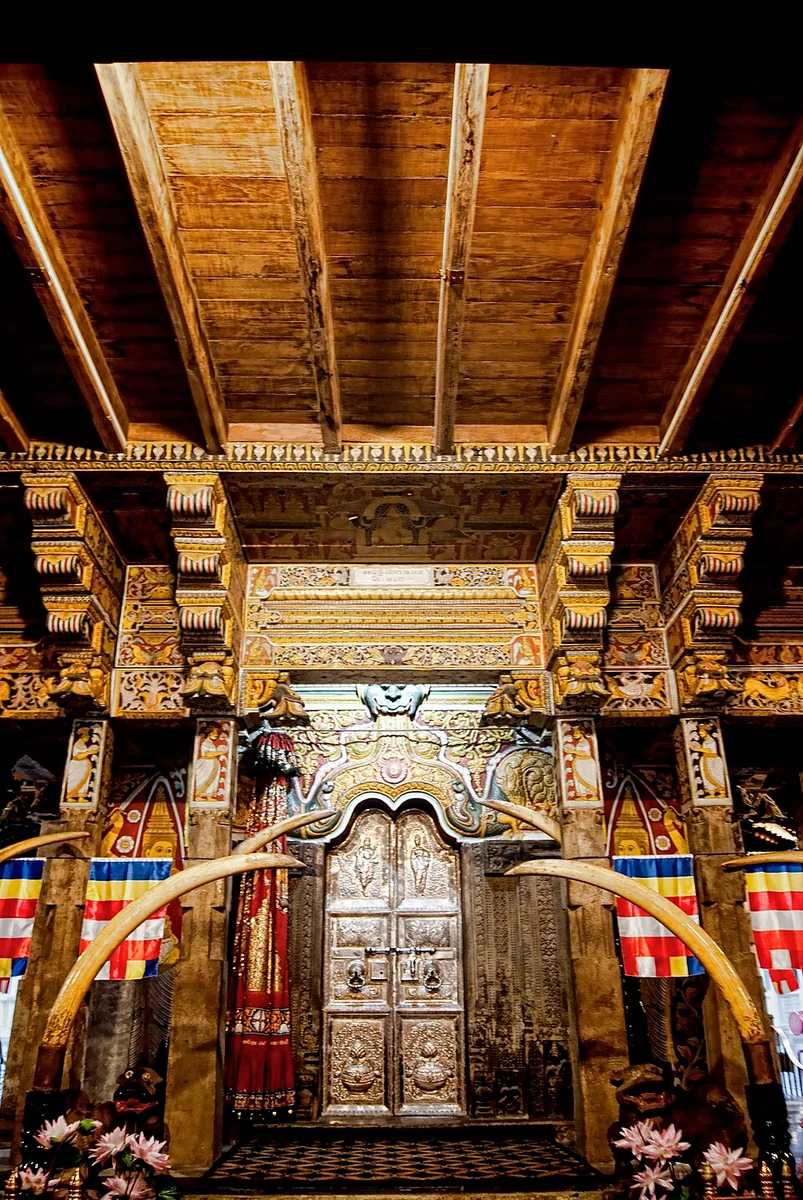The Temple of the Sacred Tooth Relic in Kandy, Sri Lanka.