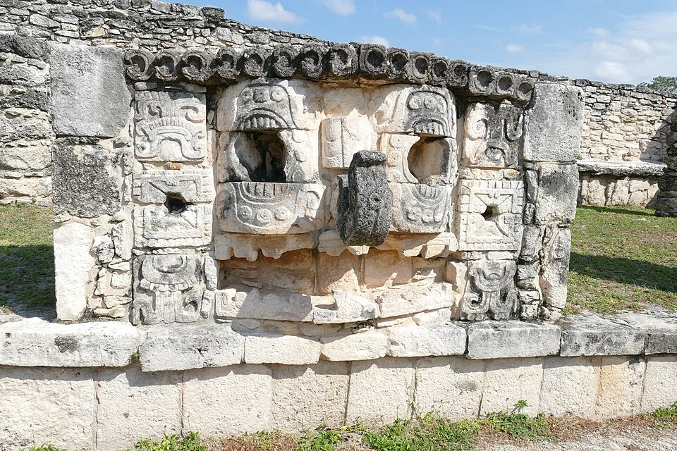 A representation of the rain deity Chaac at Mayapán, Yucatán.